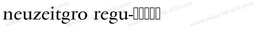 neuzeitgro regu字体转换